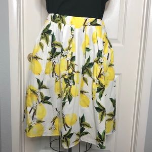 Lemon print skirt